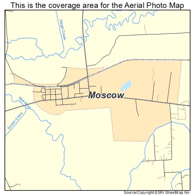 Moscow, TN location map 