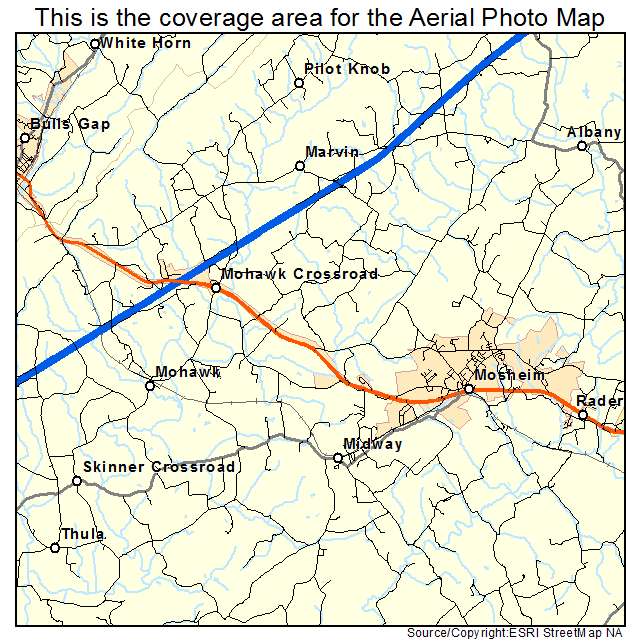 Mosheim, TN location map 