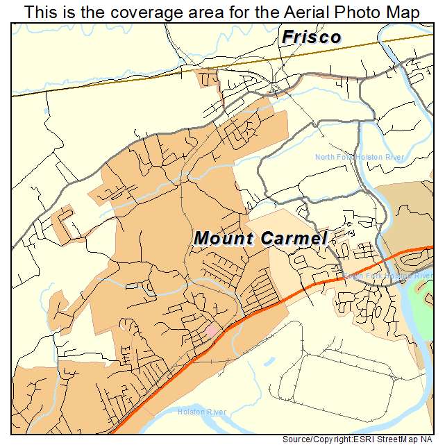 Mount Carmel, TN location map 