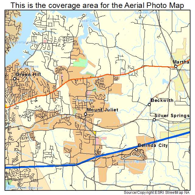 Mount Juliet, TN location map 