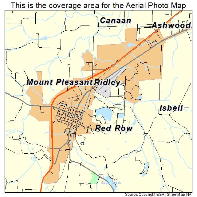 Mount Pleasant, TN location map 