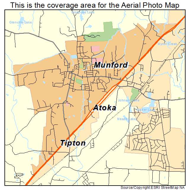 Munford, TN location map 