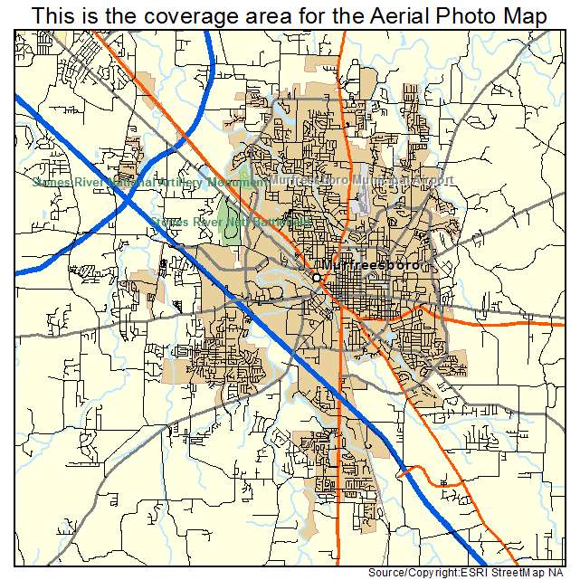 Murfreesboro, TN location map 