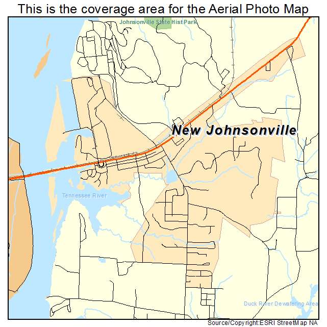 New Johnsonville, TN location map 