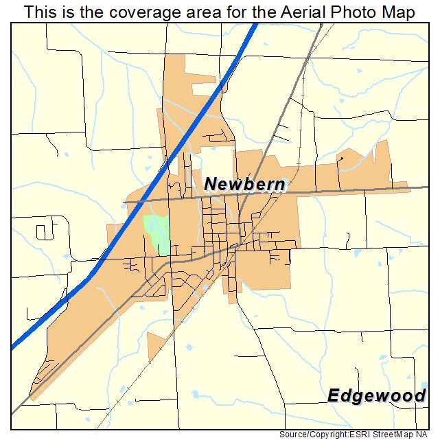 Newbern, TN location map 