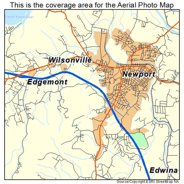 Newport, TN location map 