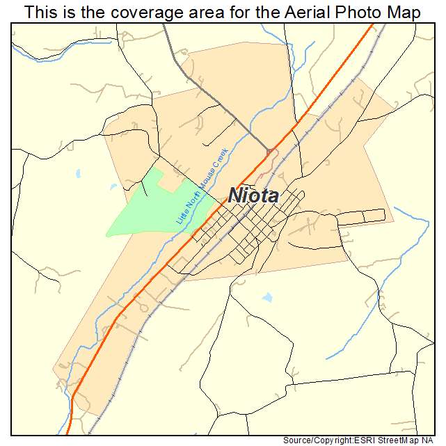 Niota, TN location map 