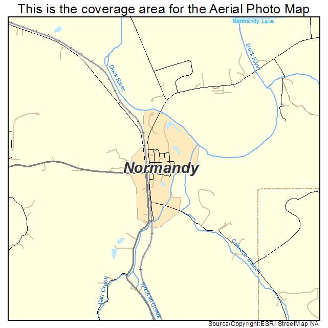 Normandy, TN location map 