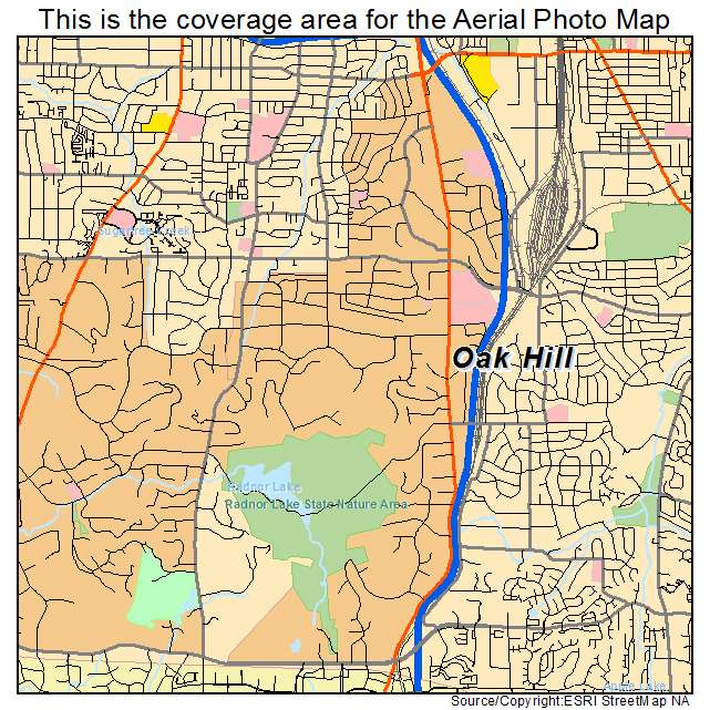 Oak Hill, TN location map 