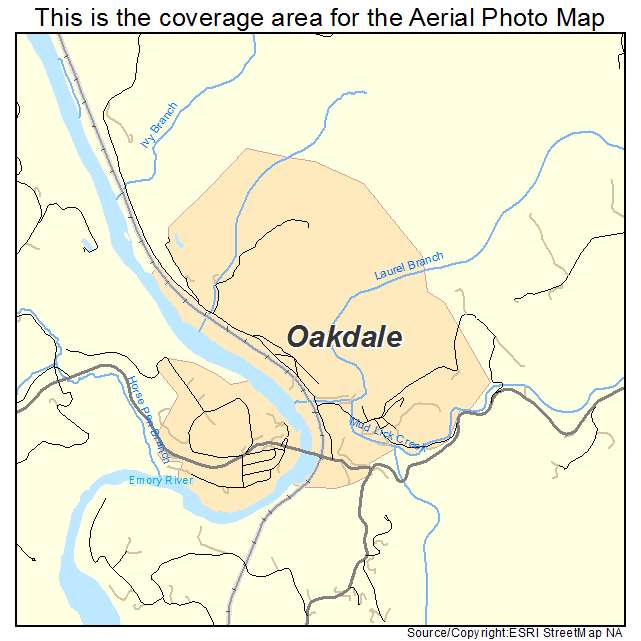 Oakdale, TN location map 