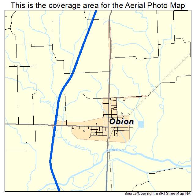 Obion, TN location map 