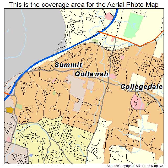 Ooltewah, TN location map 