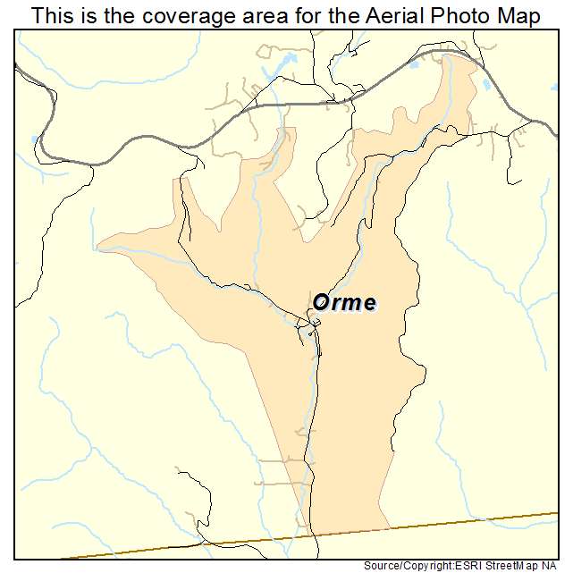 Orme, TN location map 