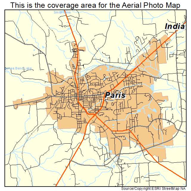 Paris, TN location map 