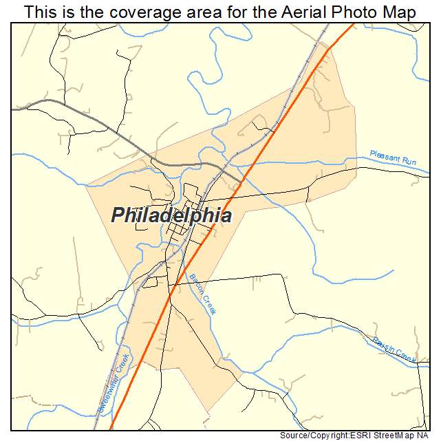 Philadelphia, TN location map 