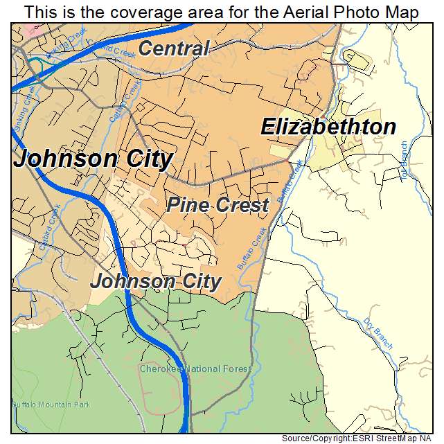 Pine Crest, TN location map 