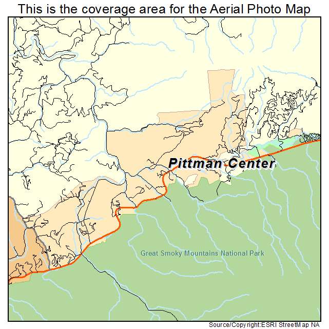 Pittman Center, TN location map 