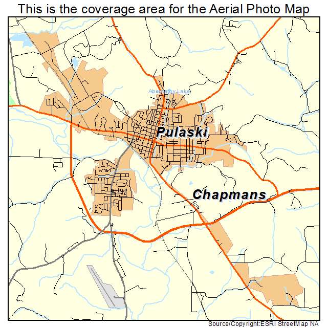 Pulaski, TN location map 