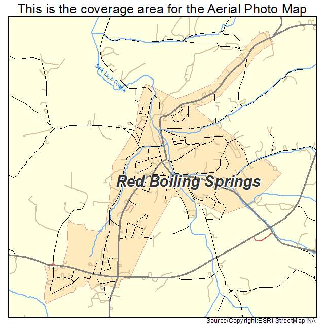 Red Boiling Springs, TN location map 