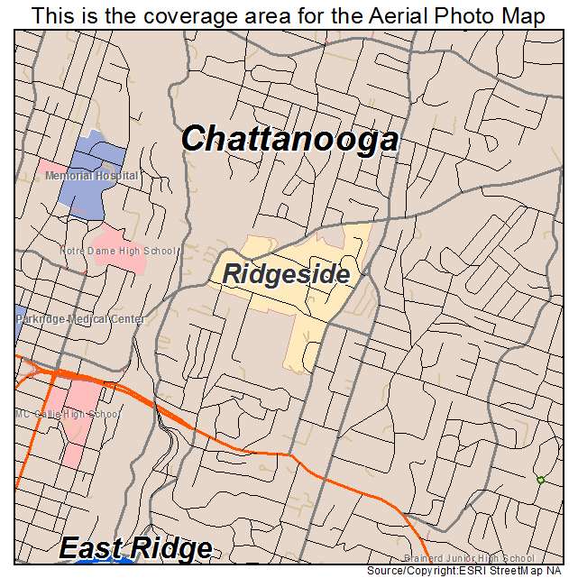 Ridgeside, TN location map 