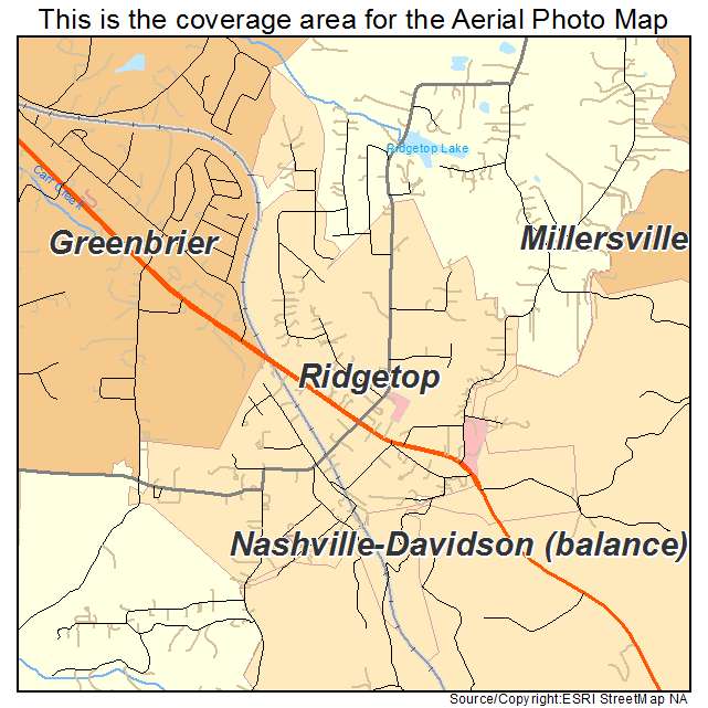 Ridgetop, TN location map 