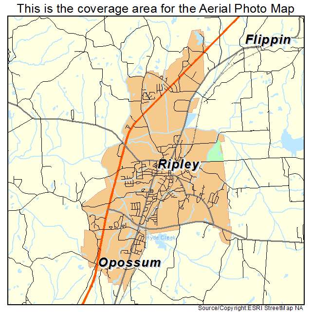 Ripley, TN location map 