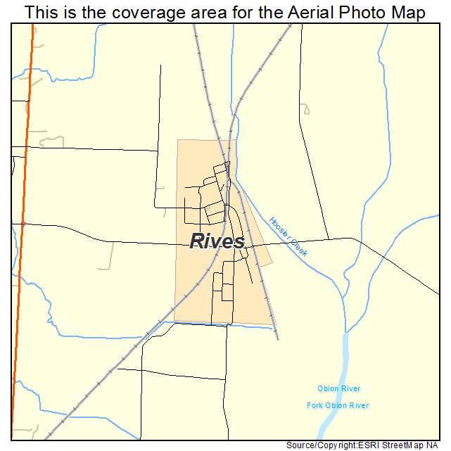 Rives, TN location map 