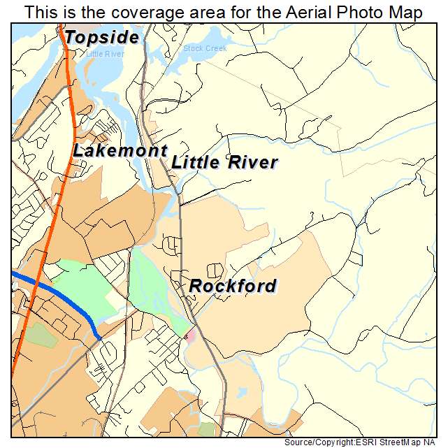 Rockford, TN location map 