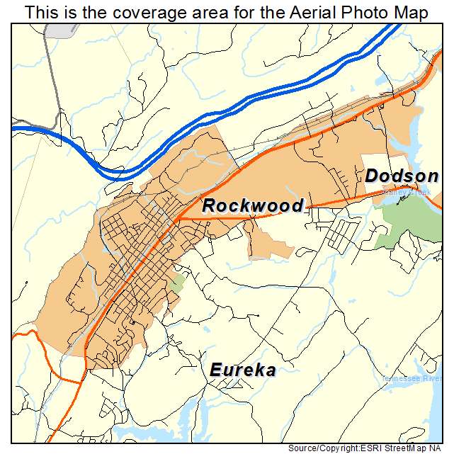 Rockwood, TN location map 