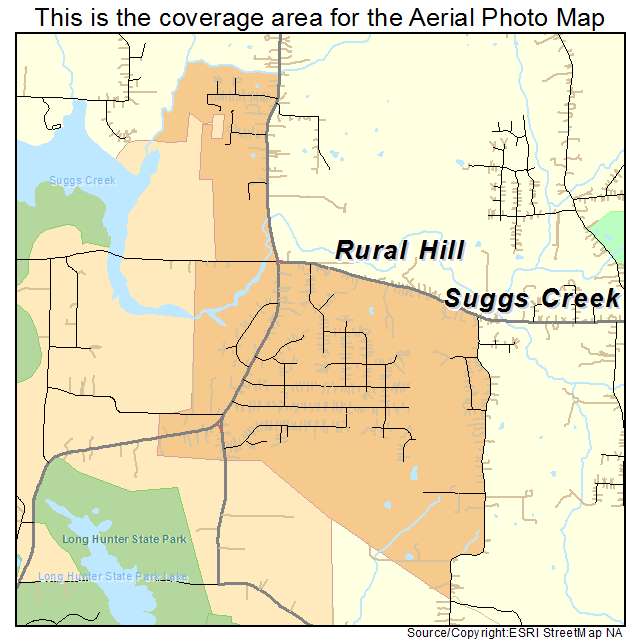 Rural Hill, TN location map 