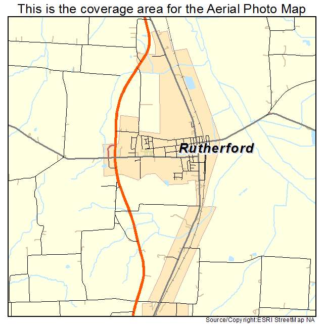 Rutherford, TN location map 