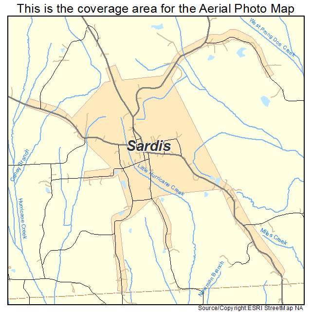 Sardis, TN location map 