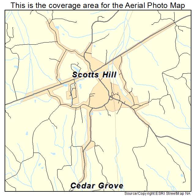 Scotts Hill, TN location map 