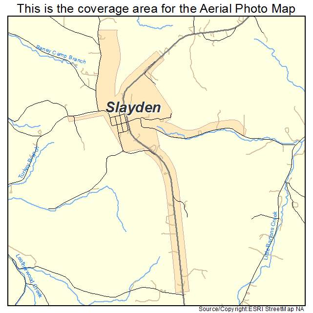 Slayden, TN location map 
