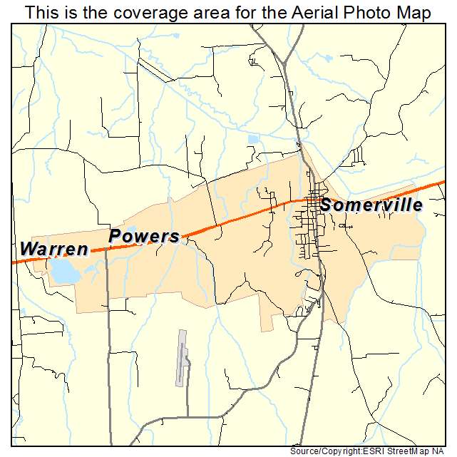 Somerville, TN location map 