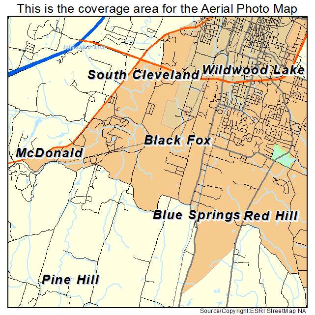 South Cleveland, TN location map 