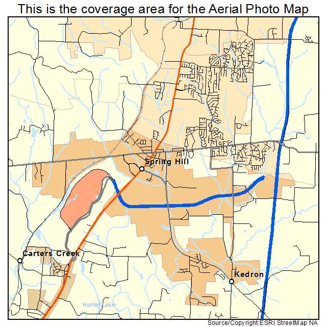 Spring Hill, TN location map 