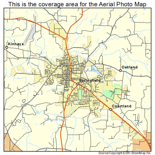 Springfield, TN location map 
