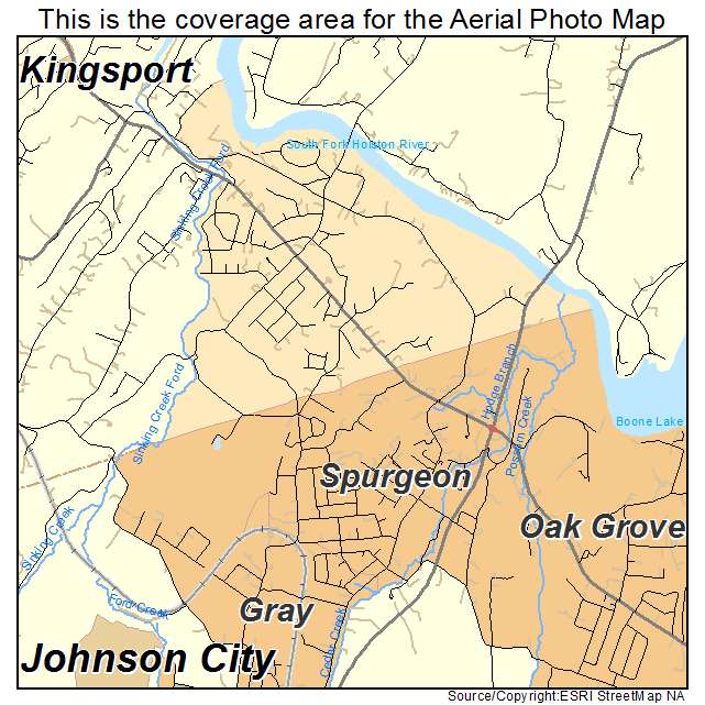 Spurgeon, TN location map 