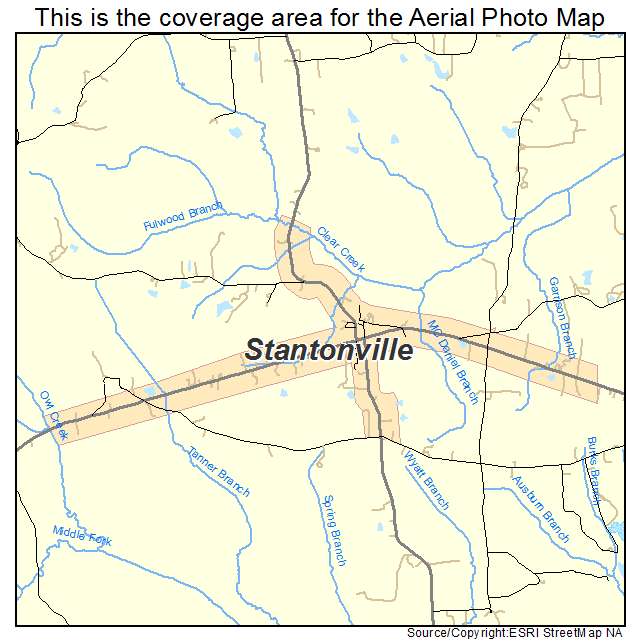 Stantonville, TN location map 