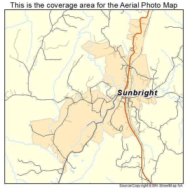 Sunbright, TN location map 