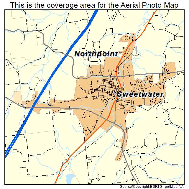 Sweetwater, TN location map 