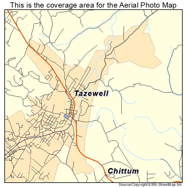 Tazewell, TN location map 