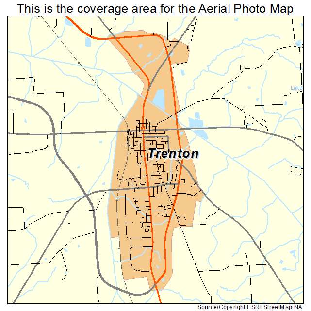 Trenton, TN location map 