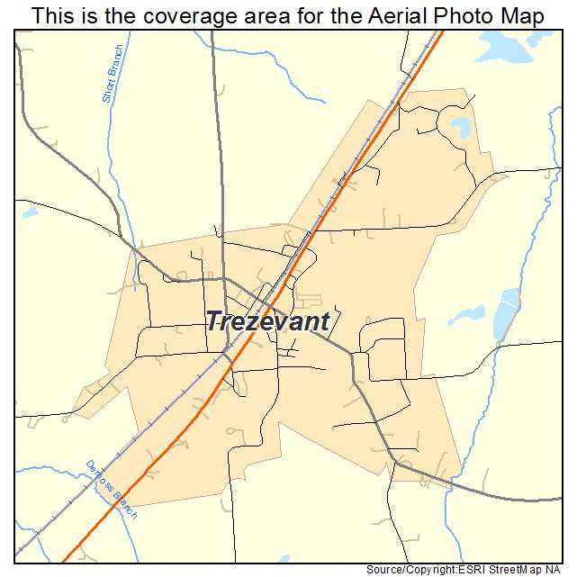 Trezevant, TN location map 