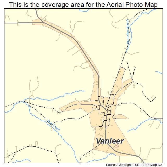Vanleer, TN location map 
