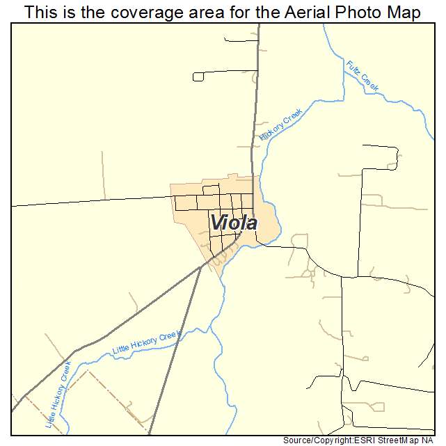 Viola, TN location map 
