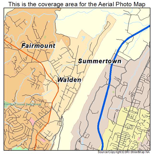 Walden, TN location map 