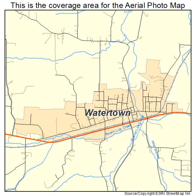 Watertown, TN location map 