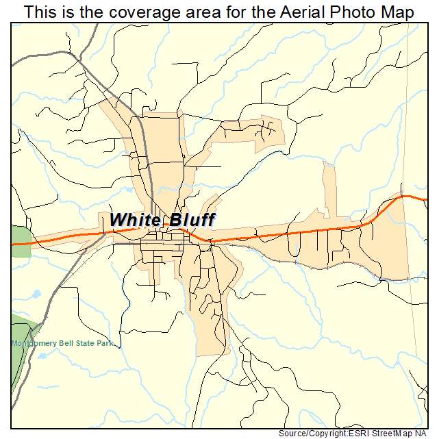 White Bluff, TN location map 
